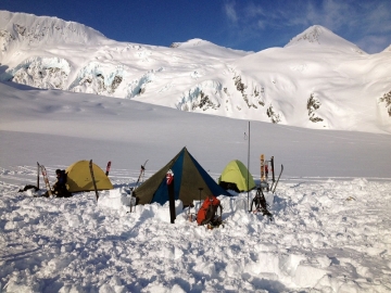 Camp on Hoodoo Glacier
