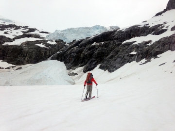 Beginning the ascent to the Inspiration Glacier