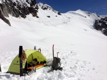 Camp on the Quien Sabe Glacier