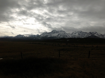 The Sawtooths beginning to don their winter coat