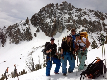 Group shot in front of Williams Peak