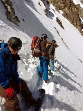 About to drop into Upper Meadow Bowl