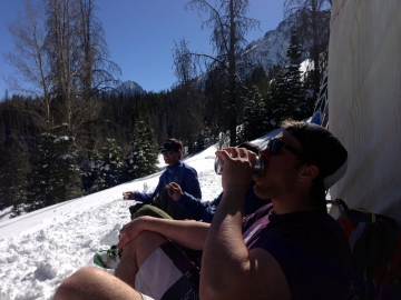 Chillin at the hut and lovin springtime!